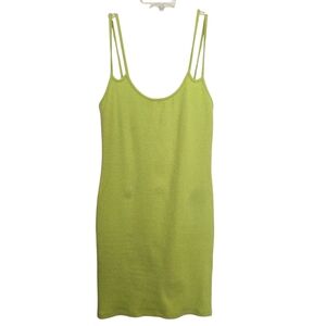 NWT Zara Mint Green Ribbed Strappy Tank Top Fitted Dress